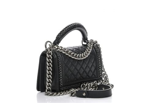 chanel top handle boy bag|chanel boy small quilted bag.